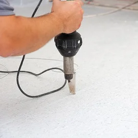 Nahtverschweißung - Neuen PVC Belag, Bodenbelag schweißen, Linoleum, Kautschuck